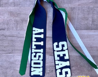 Cola de caballo personalizada, cinta de cola de caballo, cinta de cola de caballo de fútbol de bandera, gimnasia, cinta de béisbol, cinta de pelo de softbol, corbata de pelo del equipo de fútbol