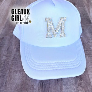 Custom Trucker Hat, Chenille Varsity Letter Trucker Hat, Personalized Trucker Hat, Initial Trucker Hat, Custom SnapBack  Hat