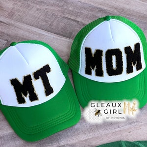 Custom Trucker Hat, Chenille Varsity Letter Trucker Hat, Personalized Trucker Hat, Initial Trucker Hat, Custom SnapBack  Hat