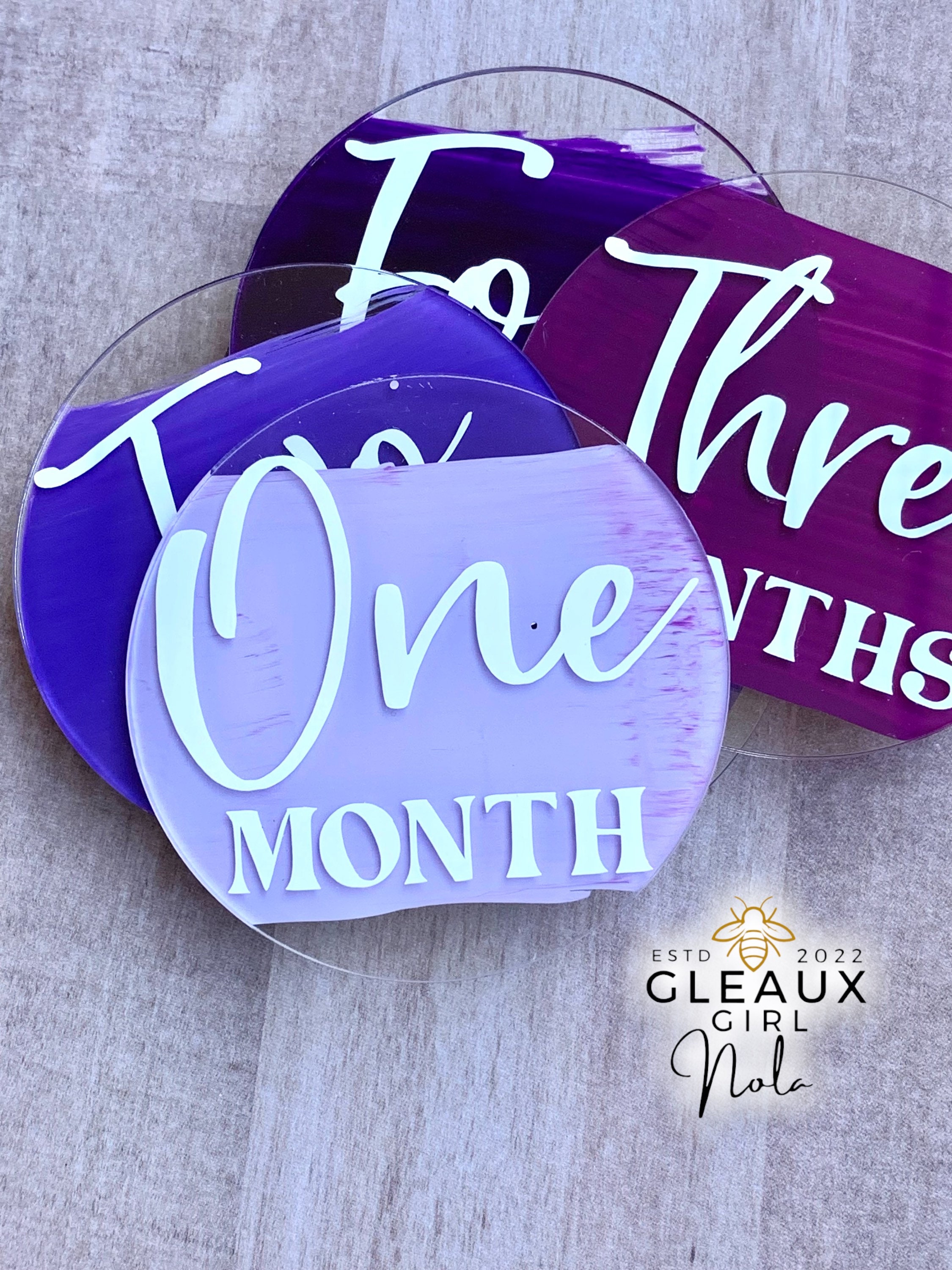 Custom Acrylic Baby Milestone Discs Monthly Milestone Marker Etsy
