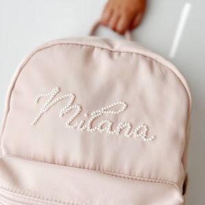 Personalized Pearl Backpack School Ballet Custom Name Pink