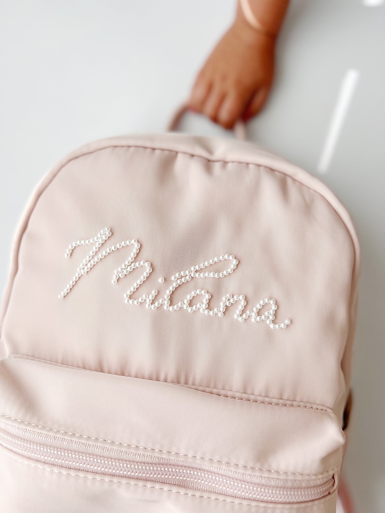 Personalized Pearl Backpack School Ballet Custom Name Pink