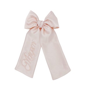 Personalized Pink Monogrammed Bow