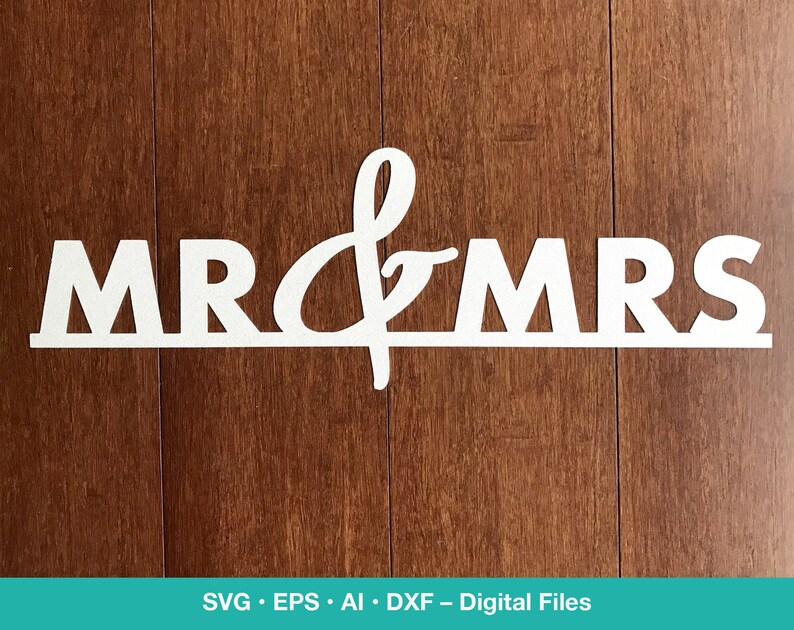 Download FREE SVG Wedding Cake Topper Mr and Mrs Commercial use | Etsy