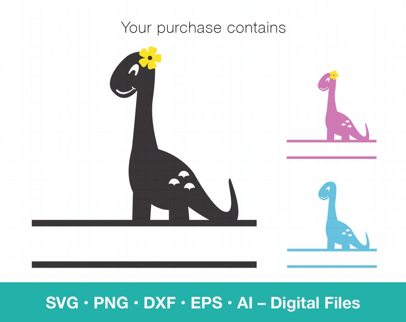Download Dinosaur SVG Cake Topper Cricut cut file Personalize Name ...