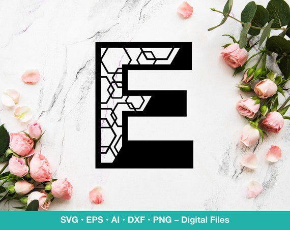 Download Monogram Letter E Svg Cut File Wedding Initial Cricut Etsy