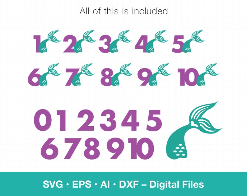 Free Free 225 Mermaid Number 7 Svg SVG PNG EPS DXF File