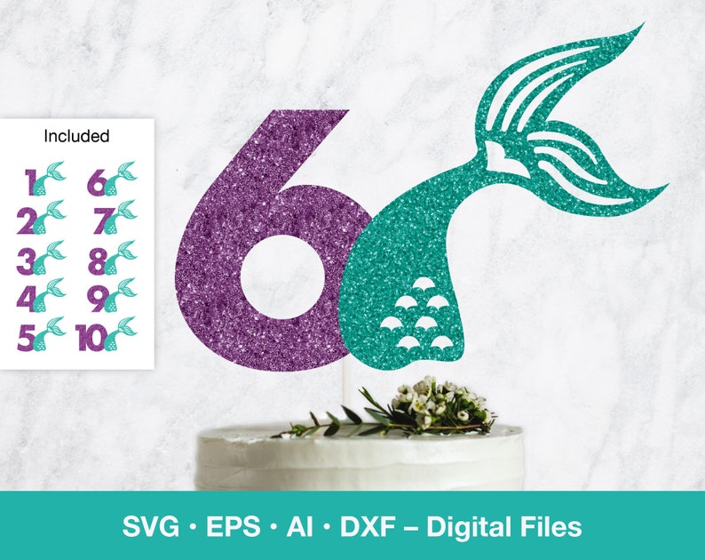 Free Free 299 Mermaid Cake Topper Svg Free SVG PNG EPS DXF File