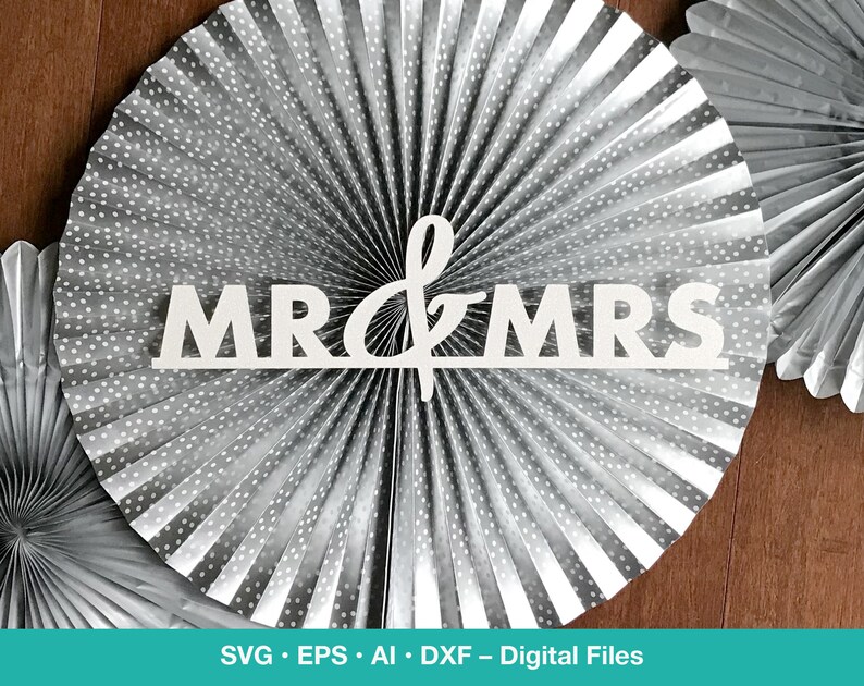 Download FREE SVG Wedding Cake Topper Mr and Mrs Commercial use | Etsy