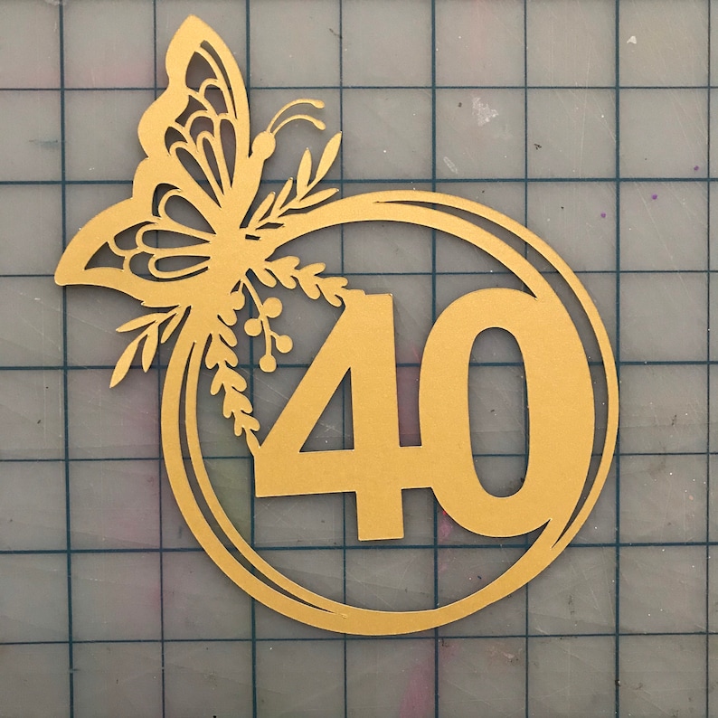 Download 40th birthday svg Butterfly SVG Cake Topper Geometric svg ...