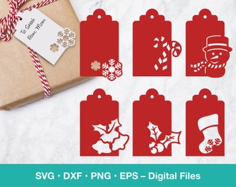 Christmas ornament gift tag SVG; Holiday bundle template, svg files for Cricut/Silhouette file for holiday season
