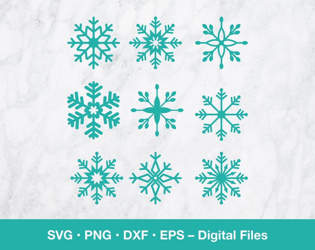 Snowflake Svg Router Snowflake SVG Bundle Set; Laser Cut Clipart; Winter Svg Files for ...