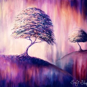 Abstrakte Baum Malerei Original Baum Des Lebens Acryl Auf Etsy