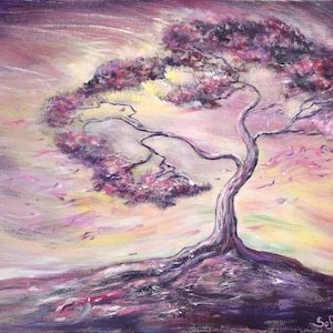 Abstrakte Baum Malerei Original Baum Des Lebens Acryl Auf Etsy