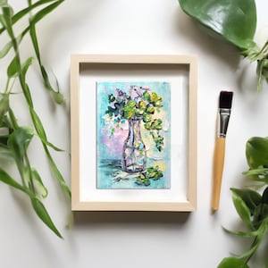 St. Patrick&#39;s Day Painting Clover Original Art Irish Symbol Gift Wall Decor Shamrock St Patricks Ireland Original Oil Painting 5x7&quot; Artwork