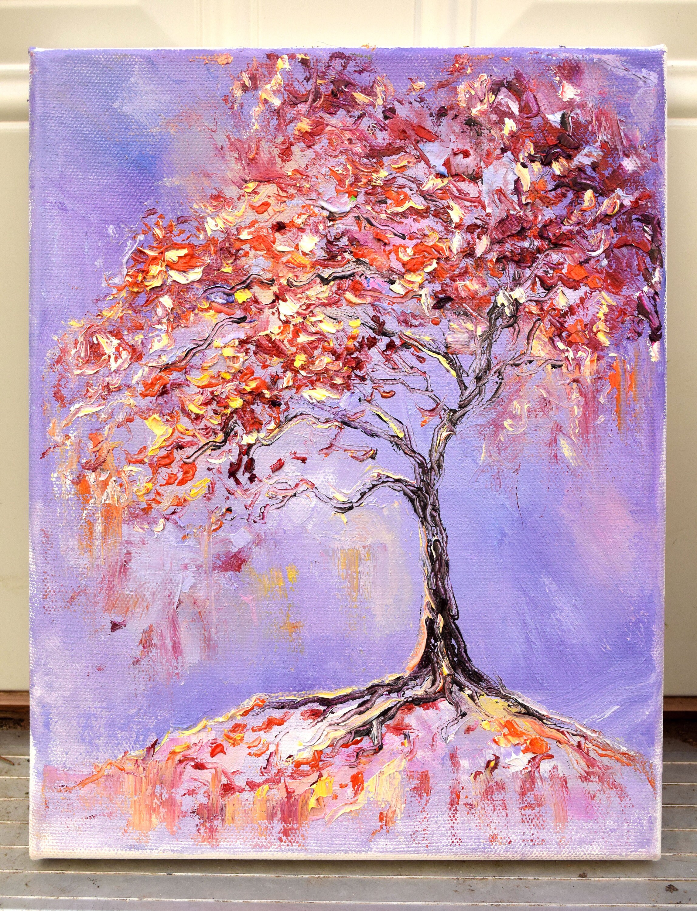 Tree Painting Tree of Life Painting Impasto Original Artwork Etsy