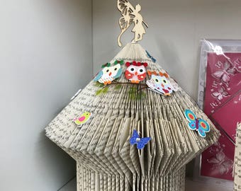 Book art fairy house