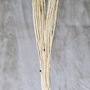 Platinum Blonde Synthetic Dreadlock Extensions, Handmade Dreadlocks, Faux Festival Hair, Hair Extensions