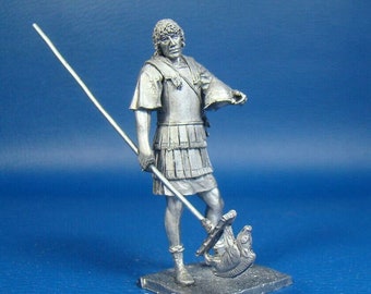 Military Carthage Marine Officer 3-2 Century BC 1/32 Scale Unpainted Tin Figure 