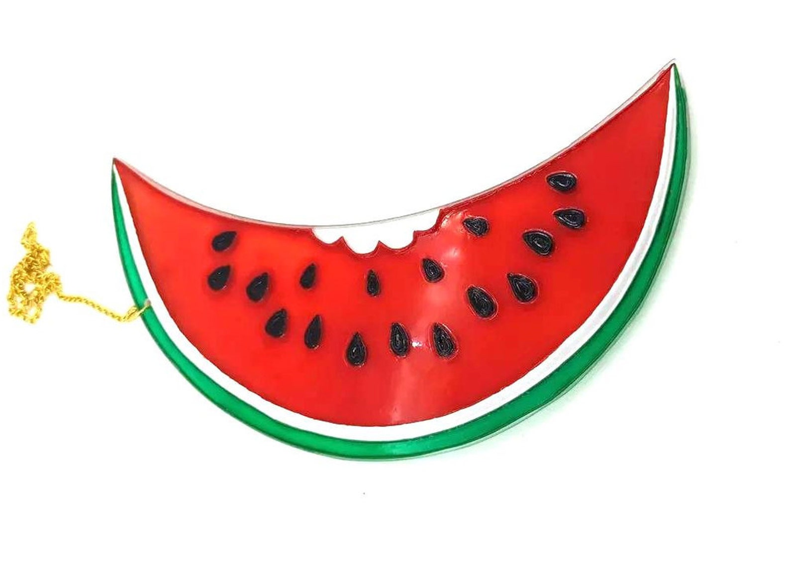 Watermelon kitchen decor Fruit gift Watermelon decor Stained Etsy