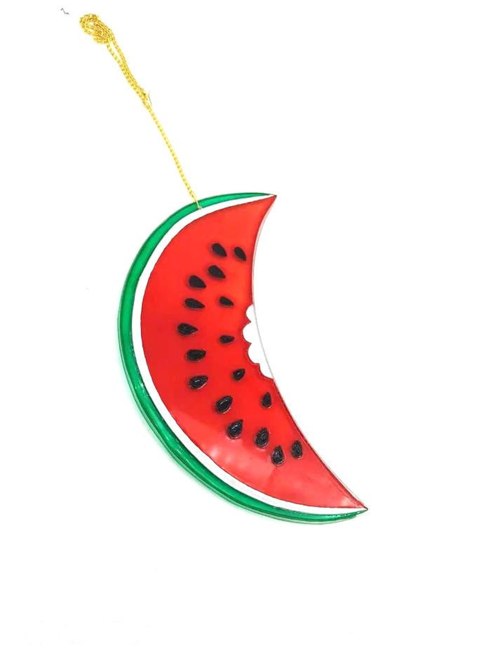 Watermelon kitchen decor Fruit gift Watermelon decor Stained Etsy