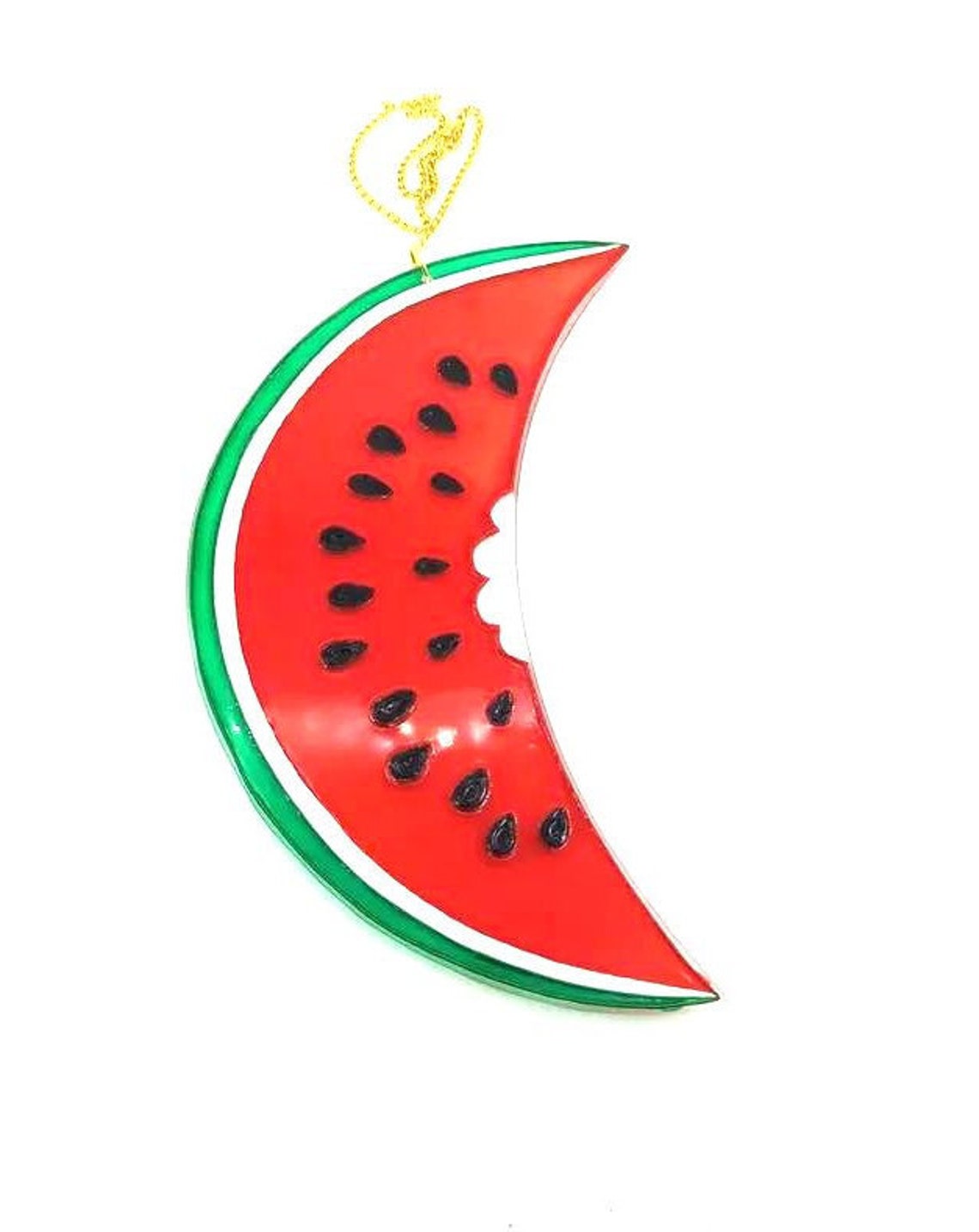 Watermelon kitchen decor Fruit gift Watermelon decor Stained Etsy