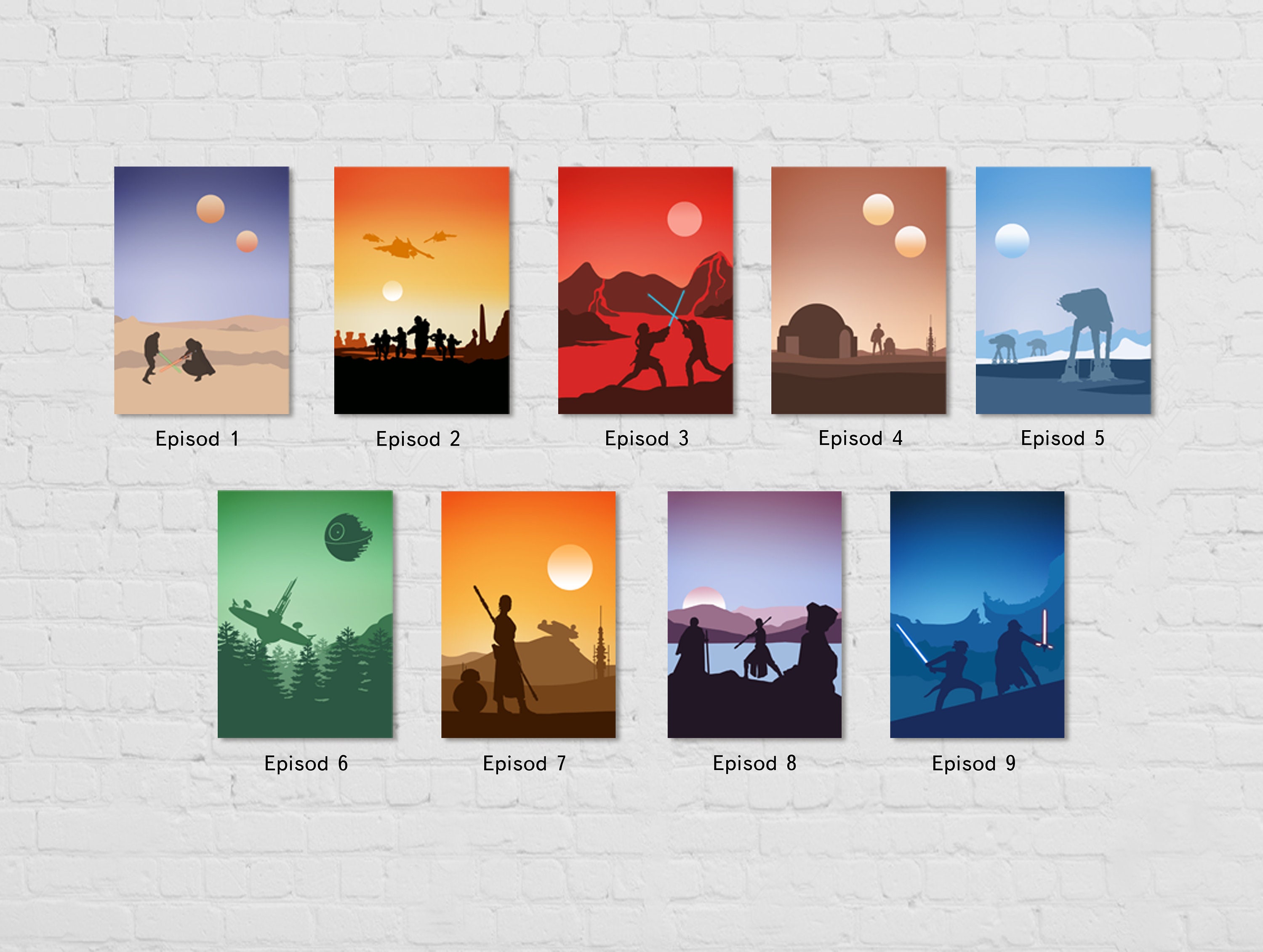 Poster set Room poster set Vintage poster set Minimalist | Etsy