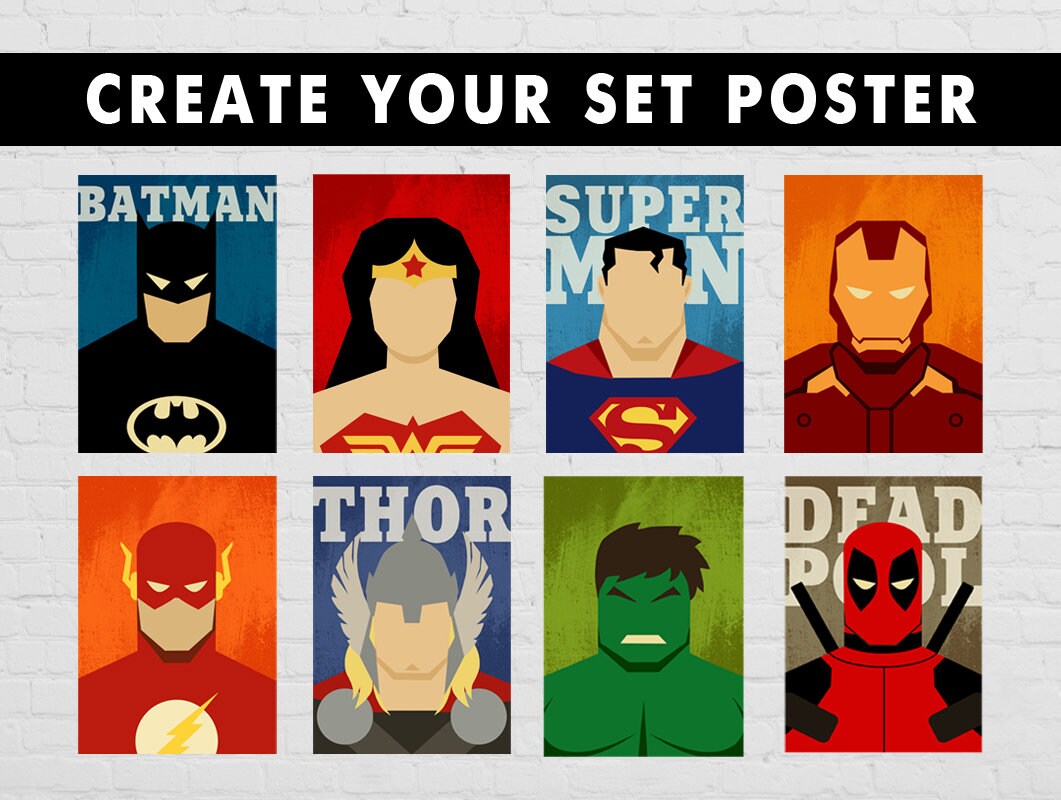 Room poster set / Vintage poster set / Kids room poster set / Etsy