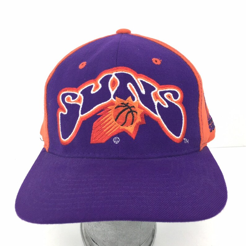 Vintage Phoenix Suns Embroidered Fitted Hat Spell Out Starter Etsy