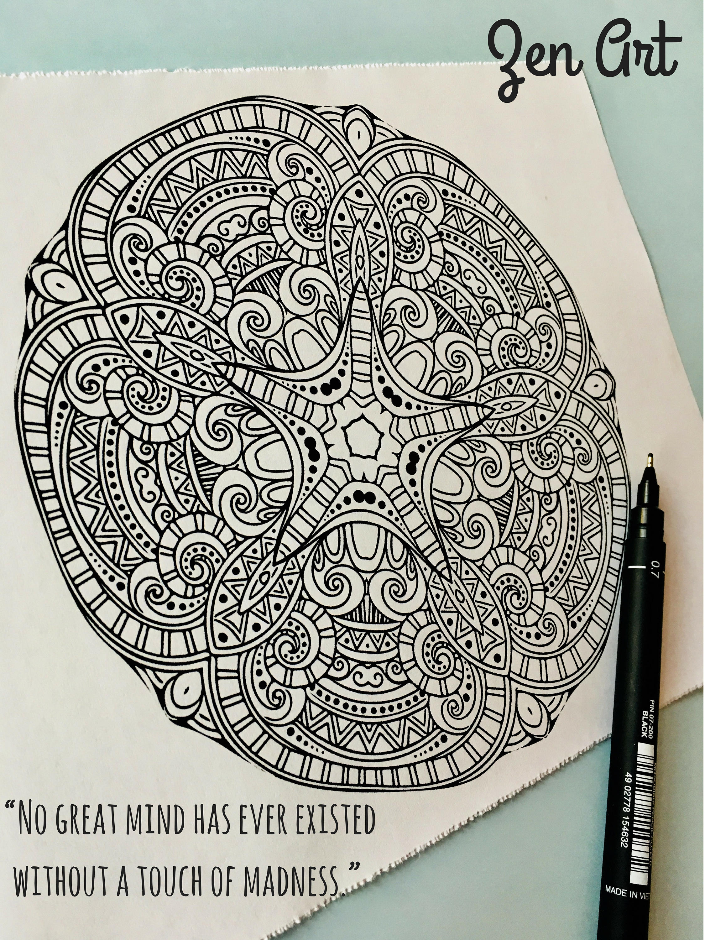 MANDALA Art Home Decor Wall Art Mindfulness Instant Etsy