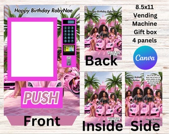 Vending Machine Gift box template