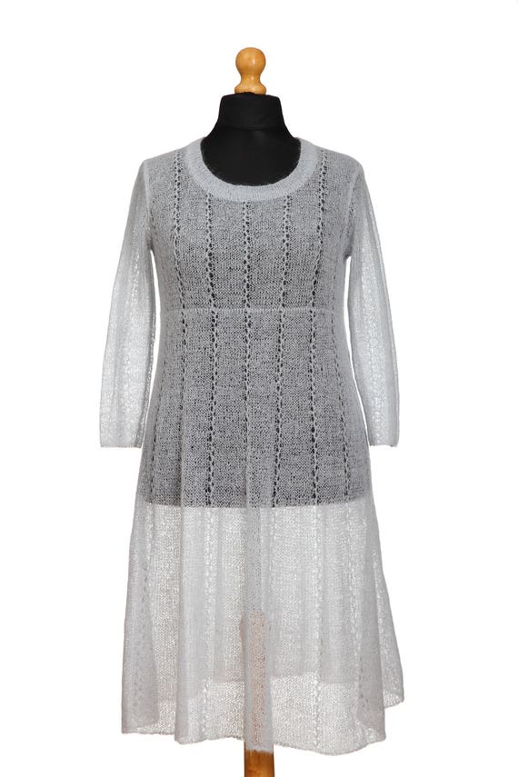 slim fit dress slacks MGNY 72919 Prom Dress - Silver main image 1