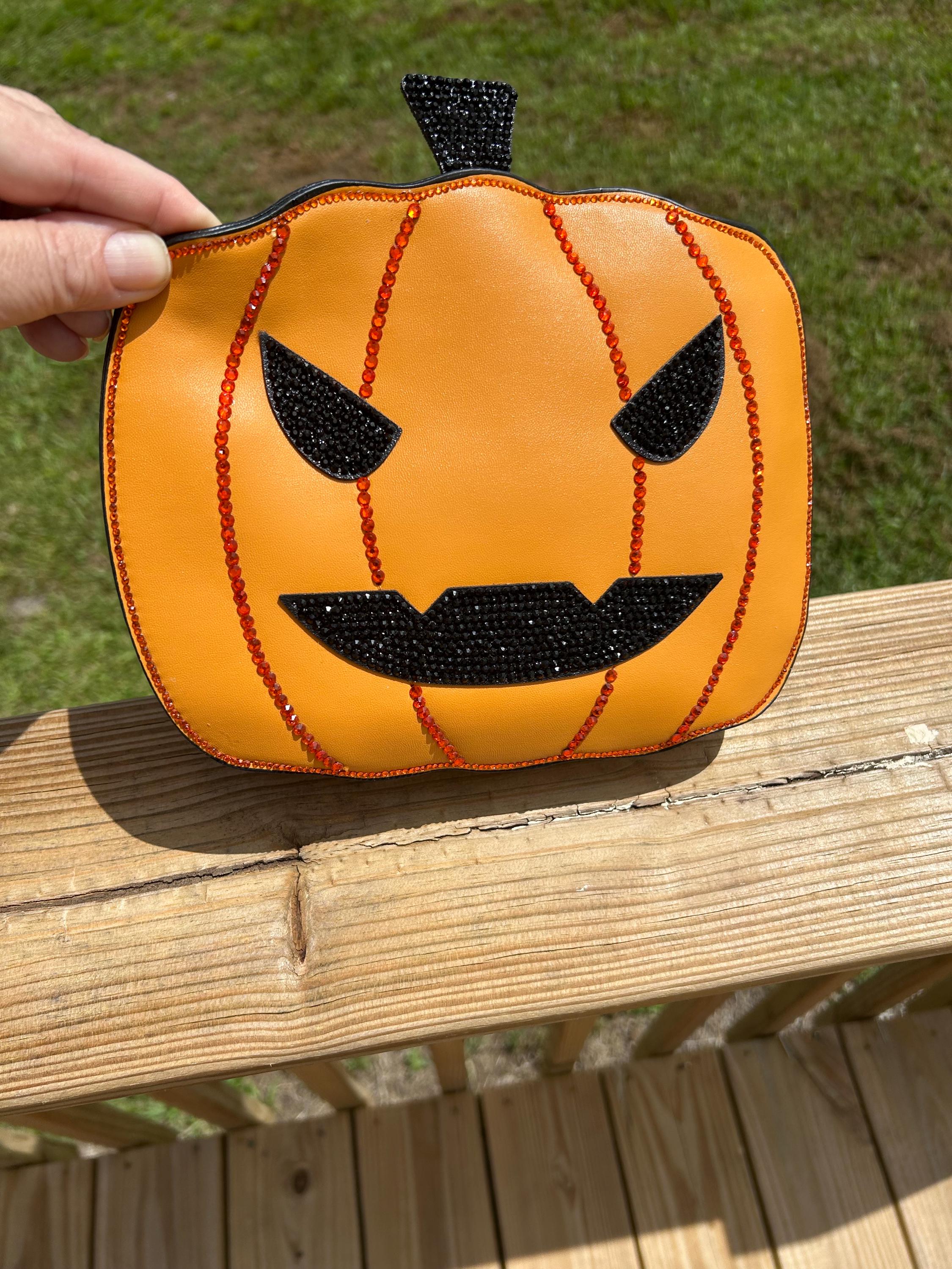 Rhinestone Pumpkin Crossbody