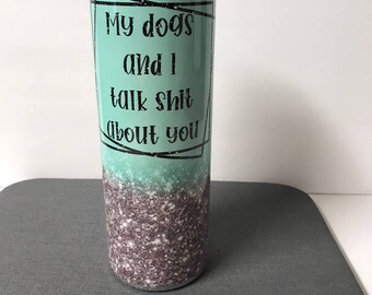 Grappige hond 20 oz Tumbler, kerstmis, cadeau, roestvrij staal, isolatie