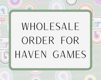 Pedidos al por mayor solo para juegos Haven