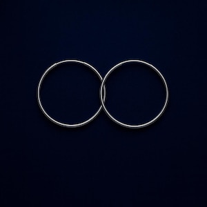 925 Sterling silver endless hoop earring