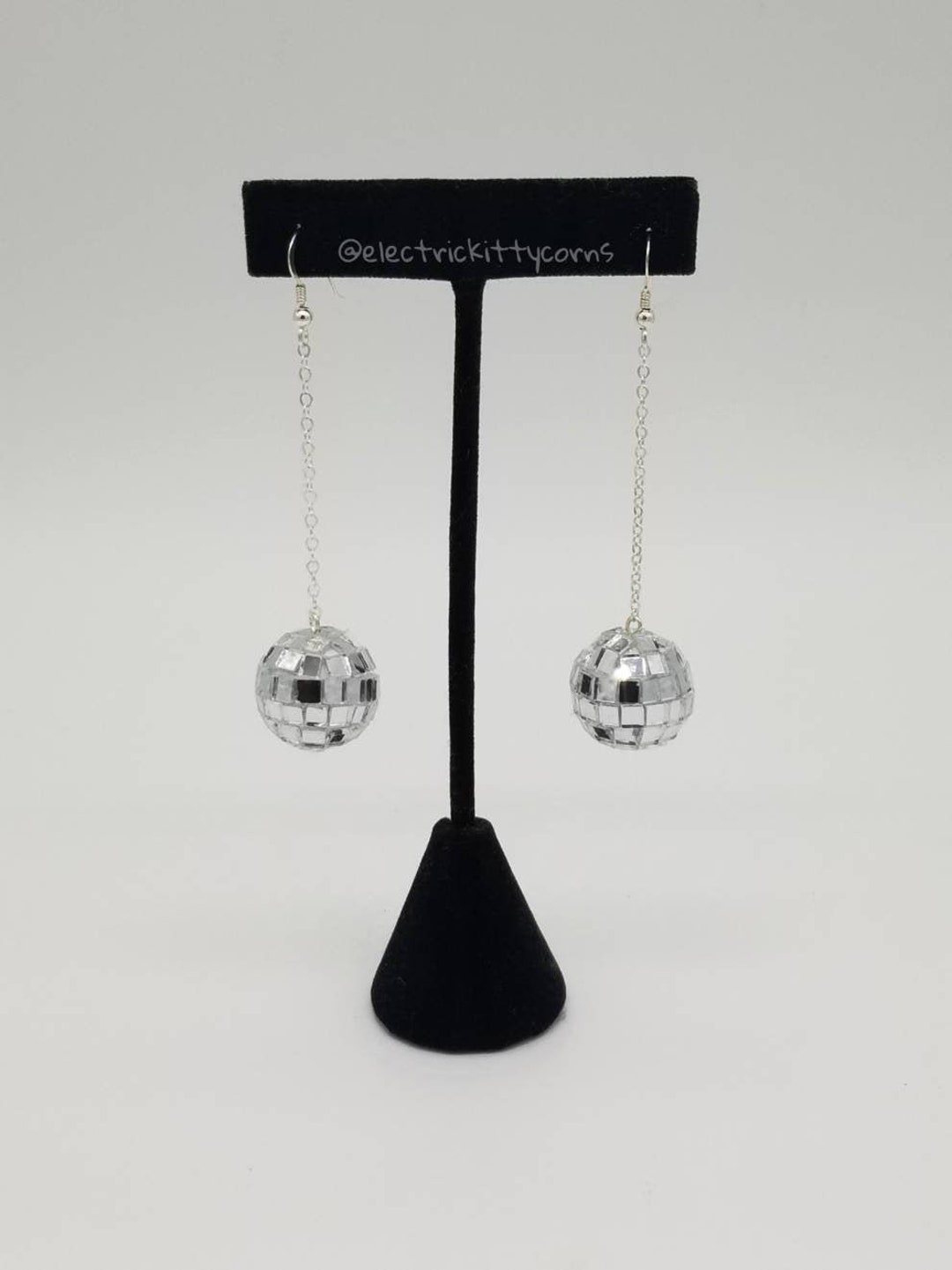 Disco Ball Earrings, Disco Kitty Earrings, Festival Accessories