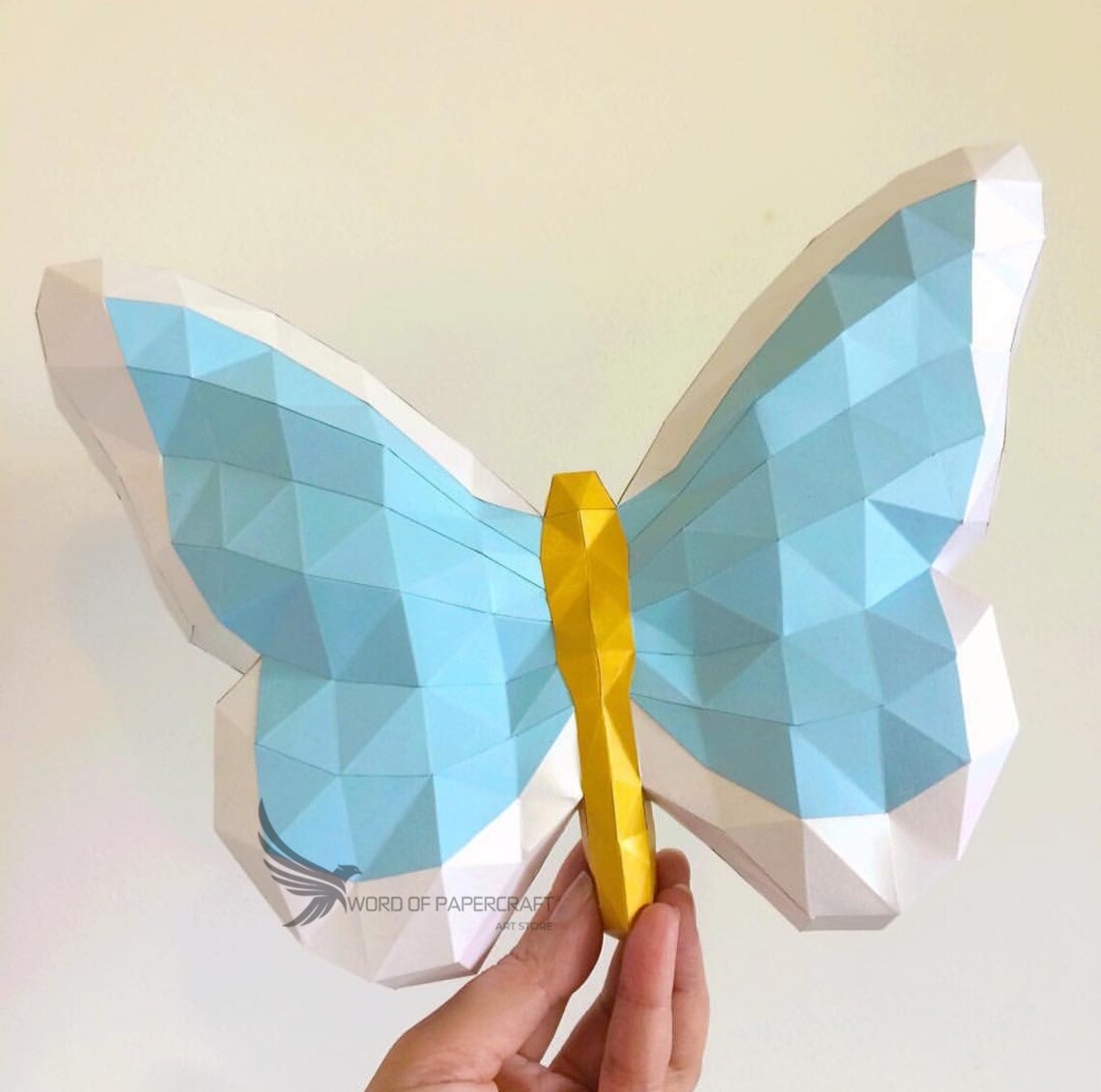 Papercraft Butterfly PDF Template Low Poly Paper Sculpture Etsy