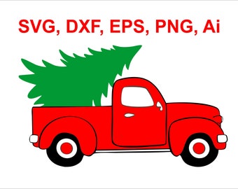Free Red Truck Svg Etsy