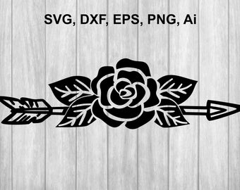 Download Floral Arrow Svg Etsy