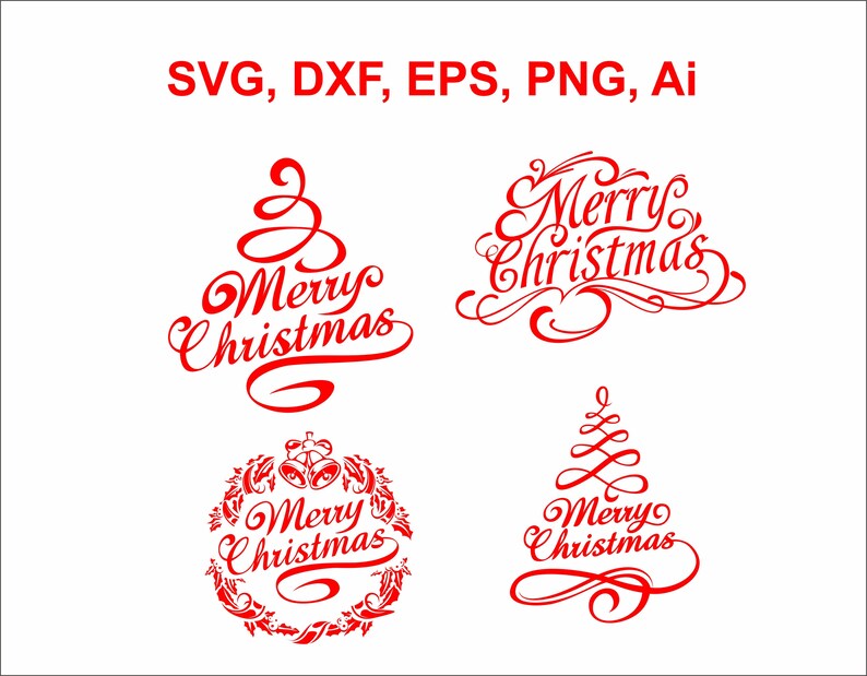 Download Free Merry Christmas Svg Christmas Svg File Christmas Clipart Etsy SVG DXF Cut File