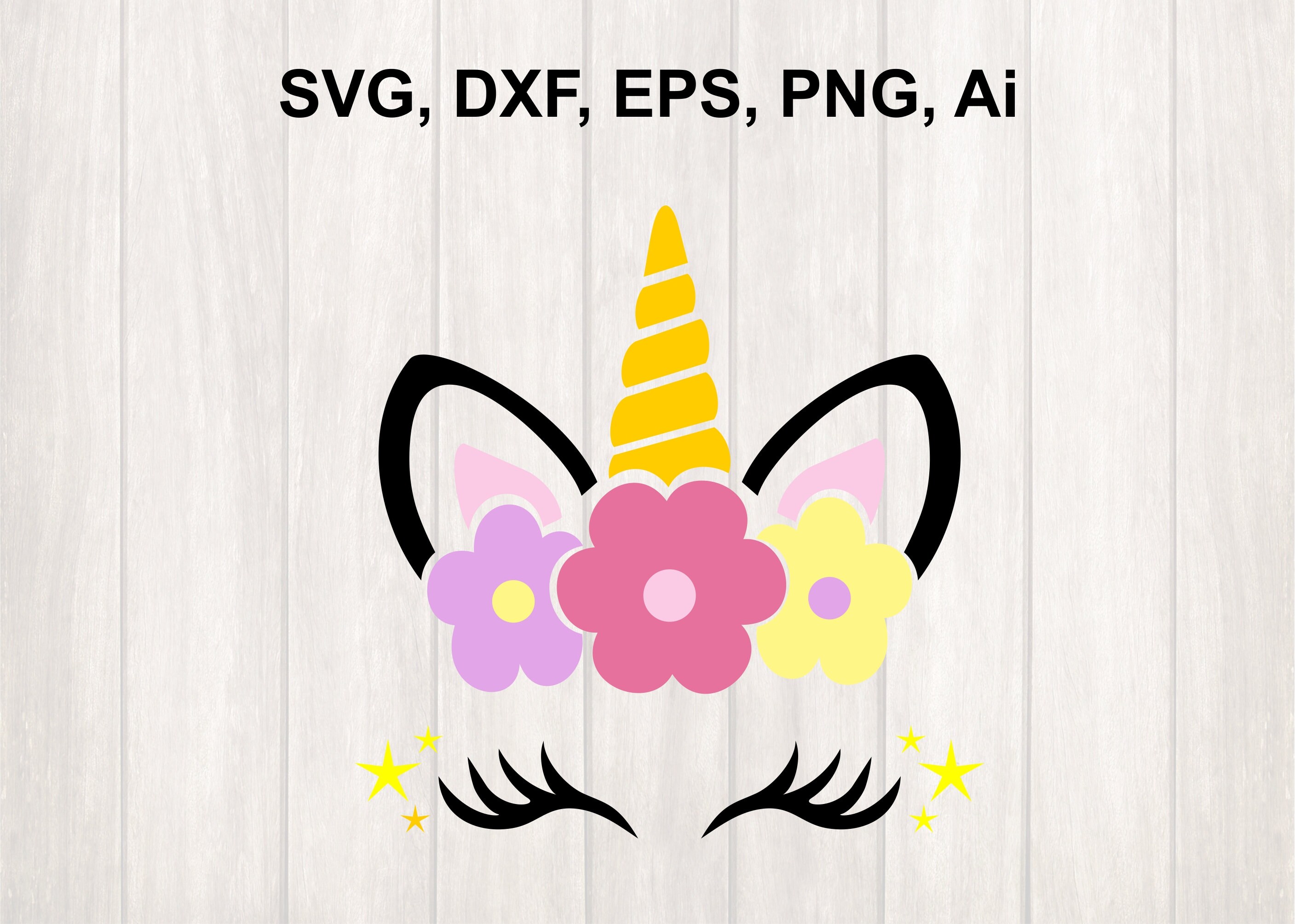 Download Unicorn Flower Svg Unicorn Face Svg Unicorn T Shirt Svg Etsy