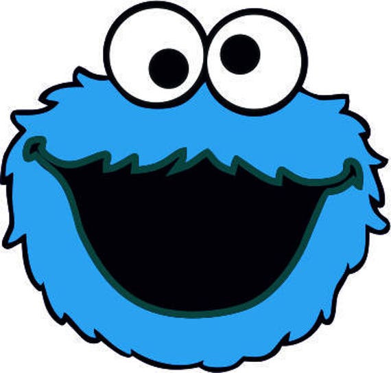 Cookie Monster Sesame Street SVG DXF Logo Silhouette Studio