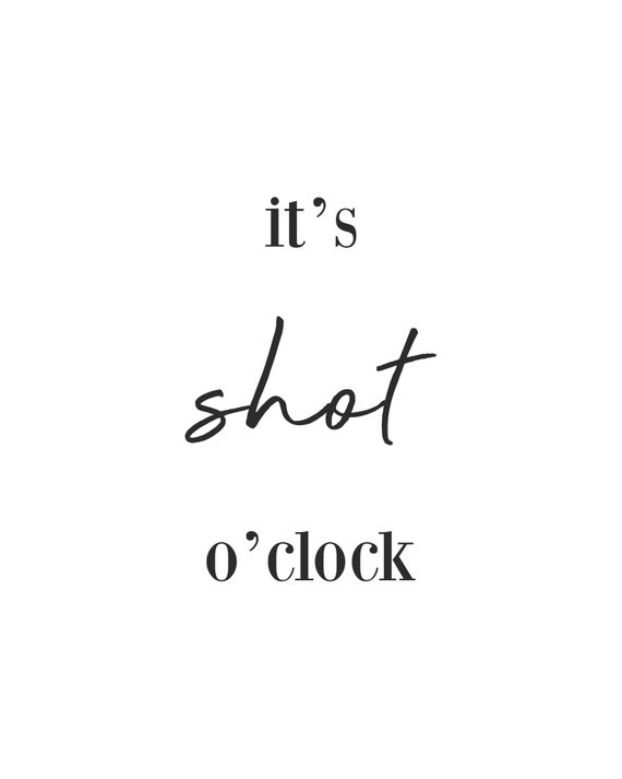 Shot O Clock Alcohol Wall Art Bar Wall Art Alcohol Gifts Etsy