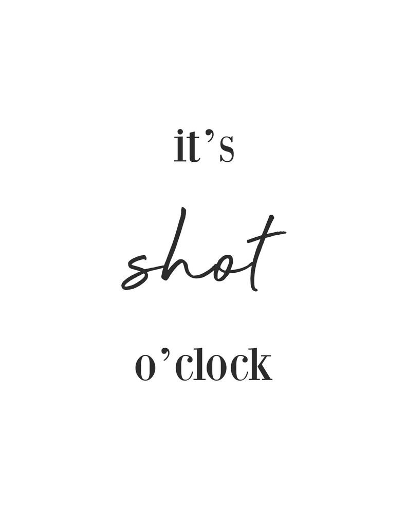 Shot o clock Alcohol Wall Art Bar Wall Art Alcohol Gifts Etsy