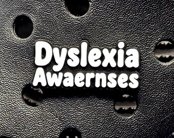 Dyslexia funny clog Charm-shoe pin-shoe jewellery