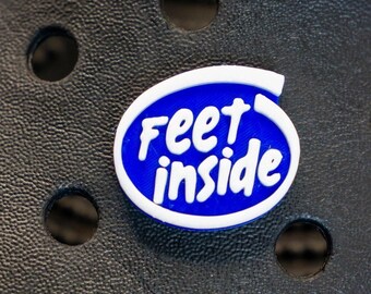 Feet Inside funny clog charm- clog pin- adult humour shoe jewellery