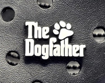 The Dog Father funny clog Charm-clog pin-shoe jewellery