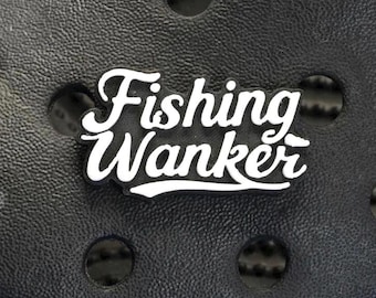 Fishing Wanker funny clog Charm-shoe pin-adult shoe jewellery