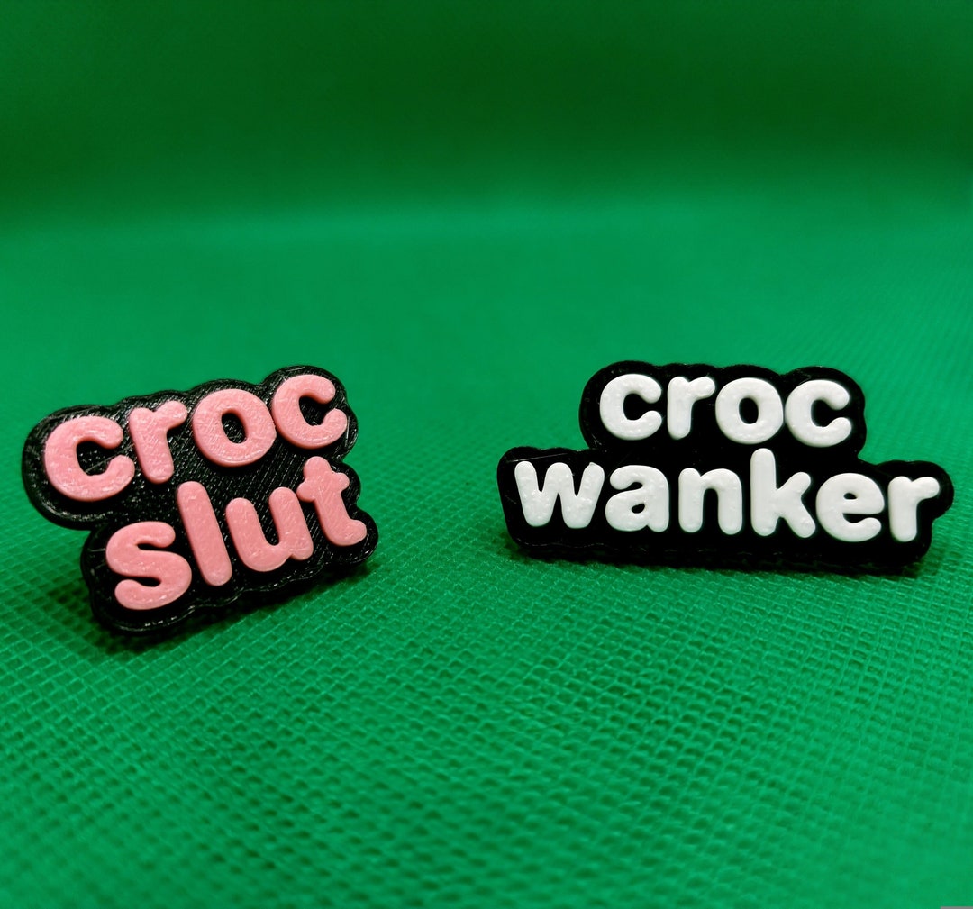 His and Hers Croc Charm Funny Gift Slut and Wanker Twin Pack Etsy UK